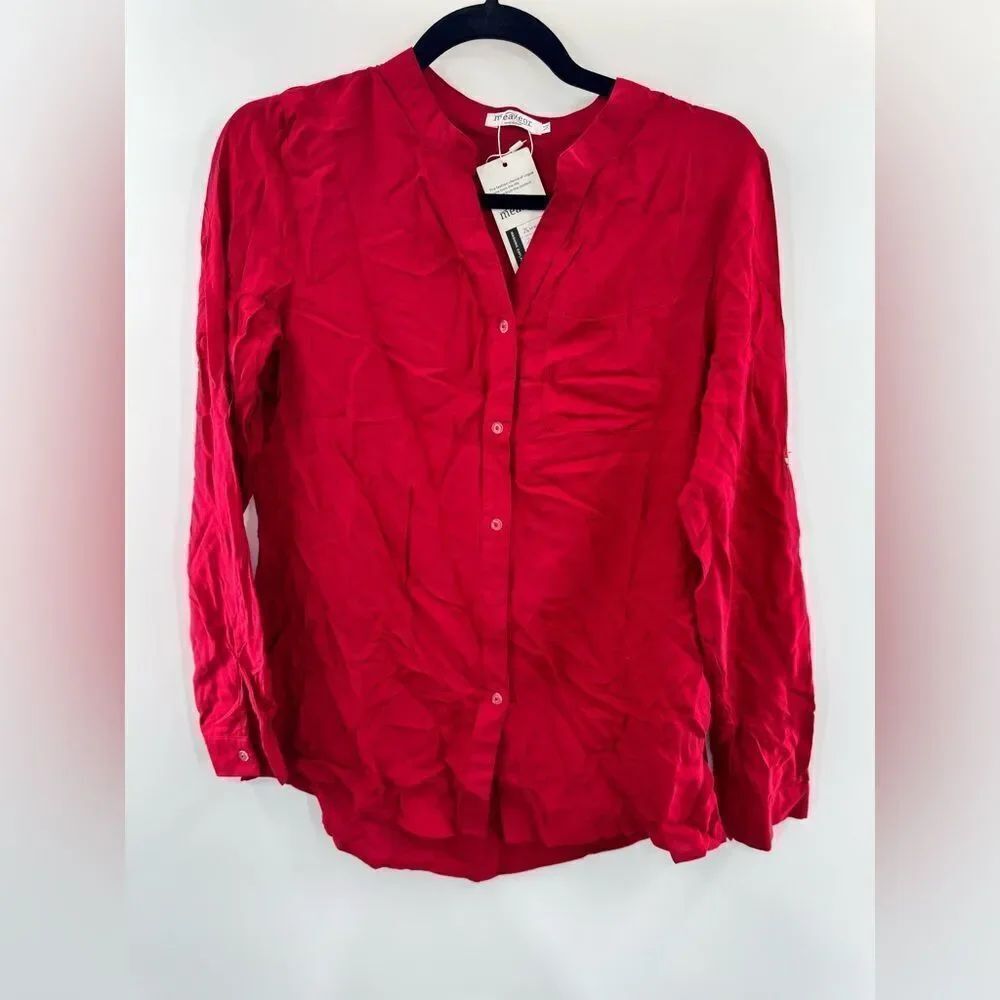 3For$20 Meaneor Red Long sleeve  Blouse NWT size: M